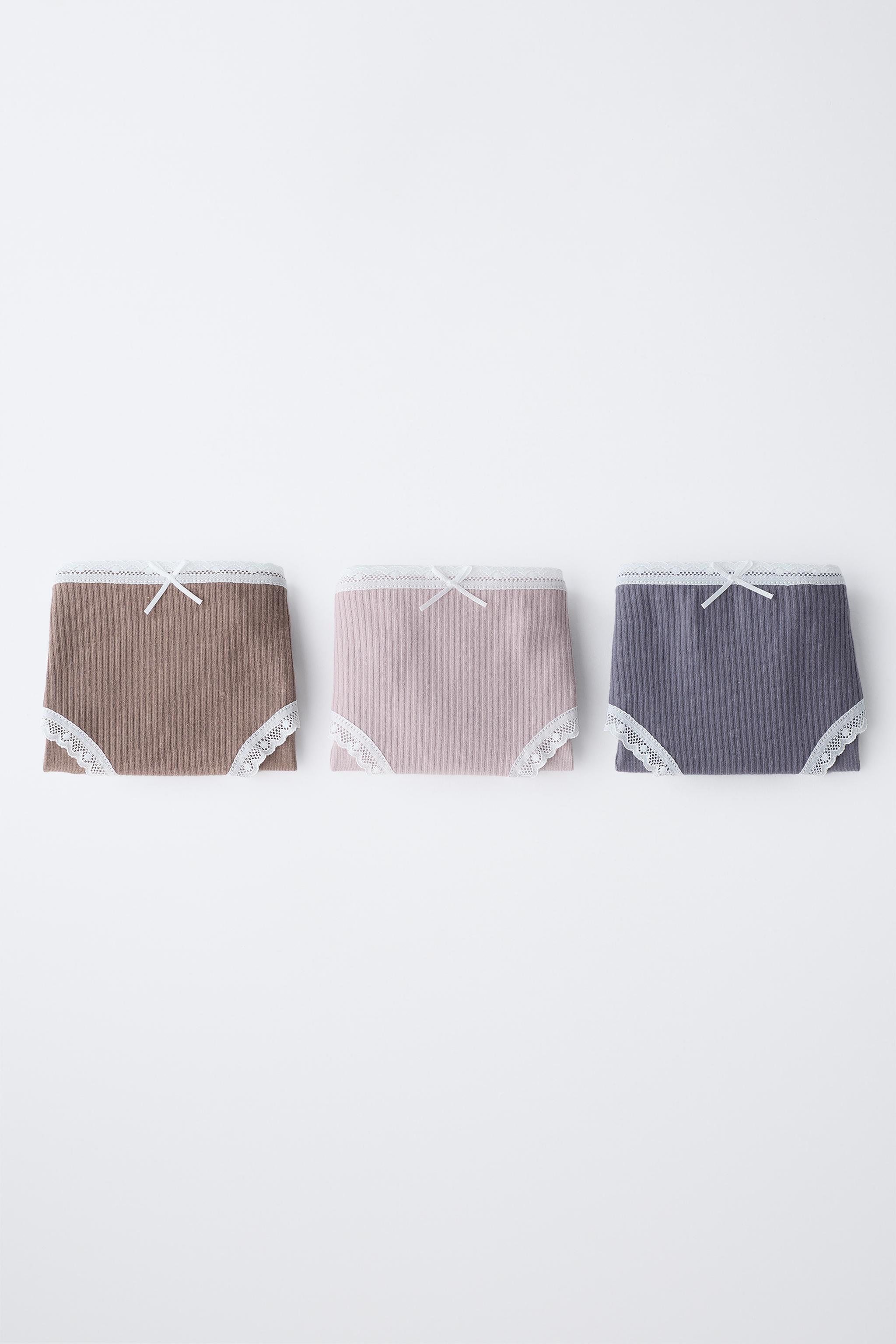 2-6 YEARS/ THREE-PACK OF LACE UNDERWEAR